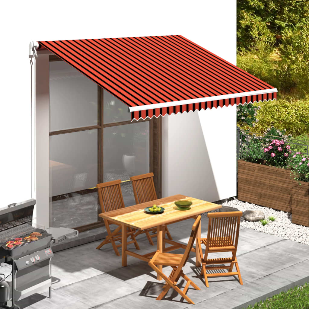 Tenda da Sole in Tela Arancione e Marrone 350x250 cm 145723