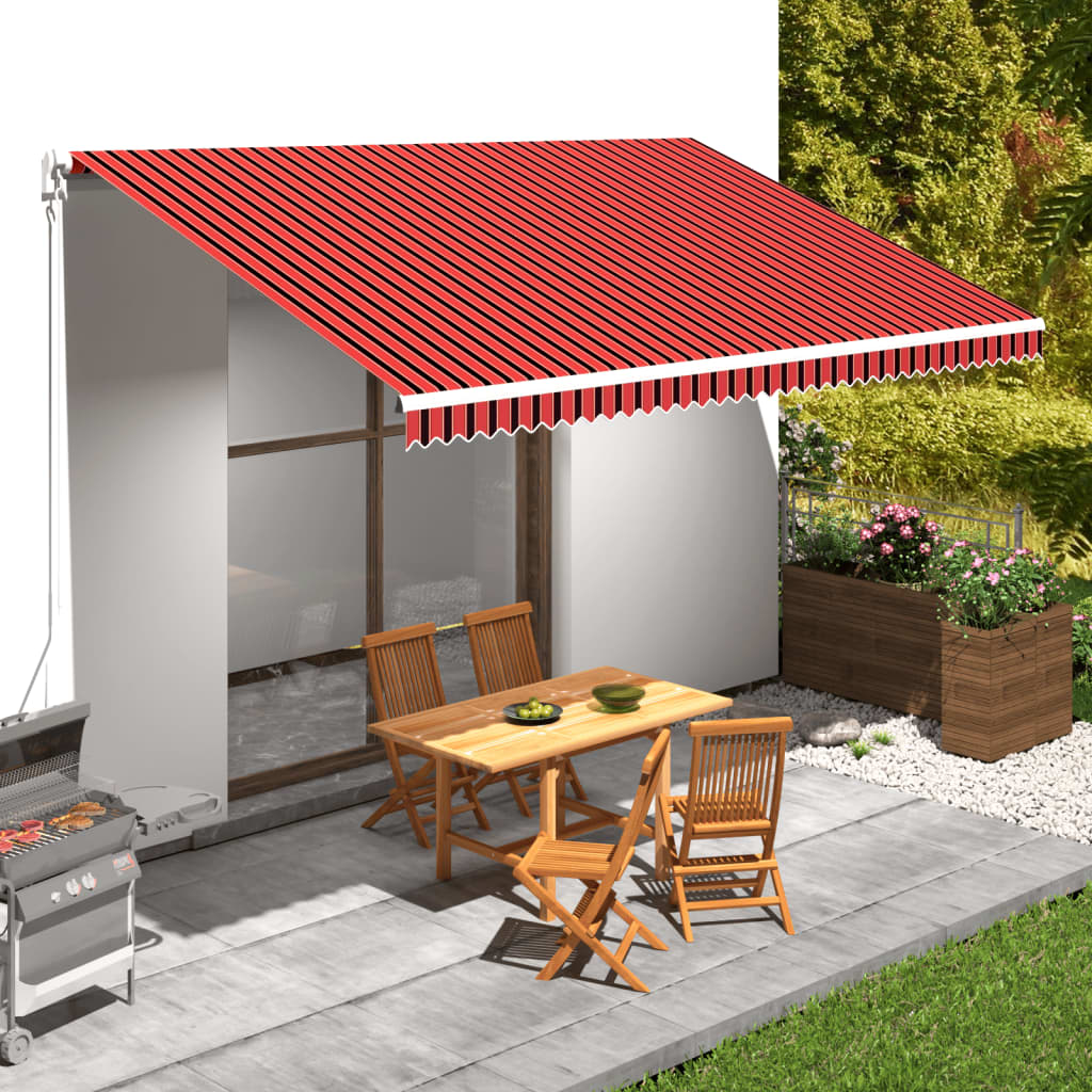 Tenda da Sole in Tela Arancione e Marrone 500x300 cm 145726
