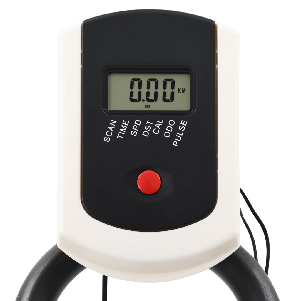 Cyclette Ellittica con Sensori a Impulso Bianca e Rossa 92136