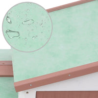 Gabbia da esterno grande 145 x 45 x 85 cm legno marrone e bianco 02_0000606