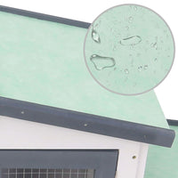 Gabbia da esterno grande grigia e bianca 204 x 45 x 85 cm in legno 02_0000605