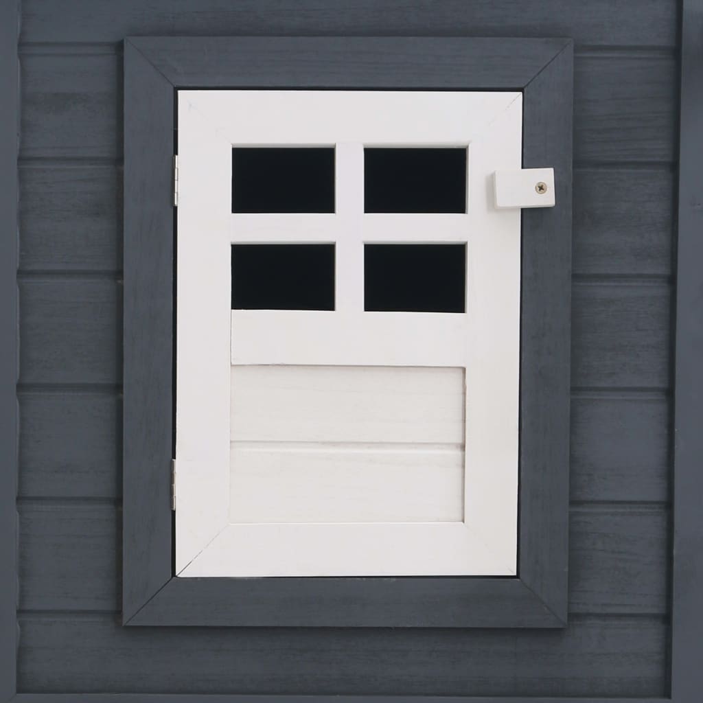 Pollaio da esterno con 1 cassetta nido 202 x 75 x 98 cm legno grigio 02_0001698