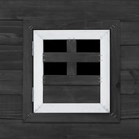 Pollaio all'Aperto con 1 Casetta di Cova Grigio in Legno 170846