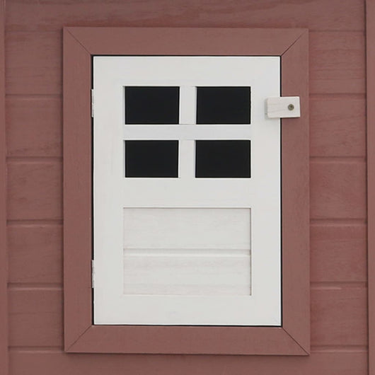 Pollaio da esterno con 1 cassetta nido 202 x 75 x 98 cm legno marrone 02_0001699