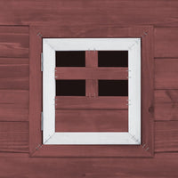 Pollaio all'Aperto con 1 Casetta di Cova Marrone in Legno 170847