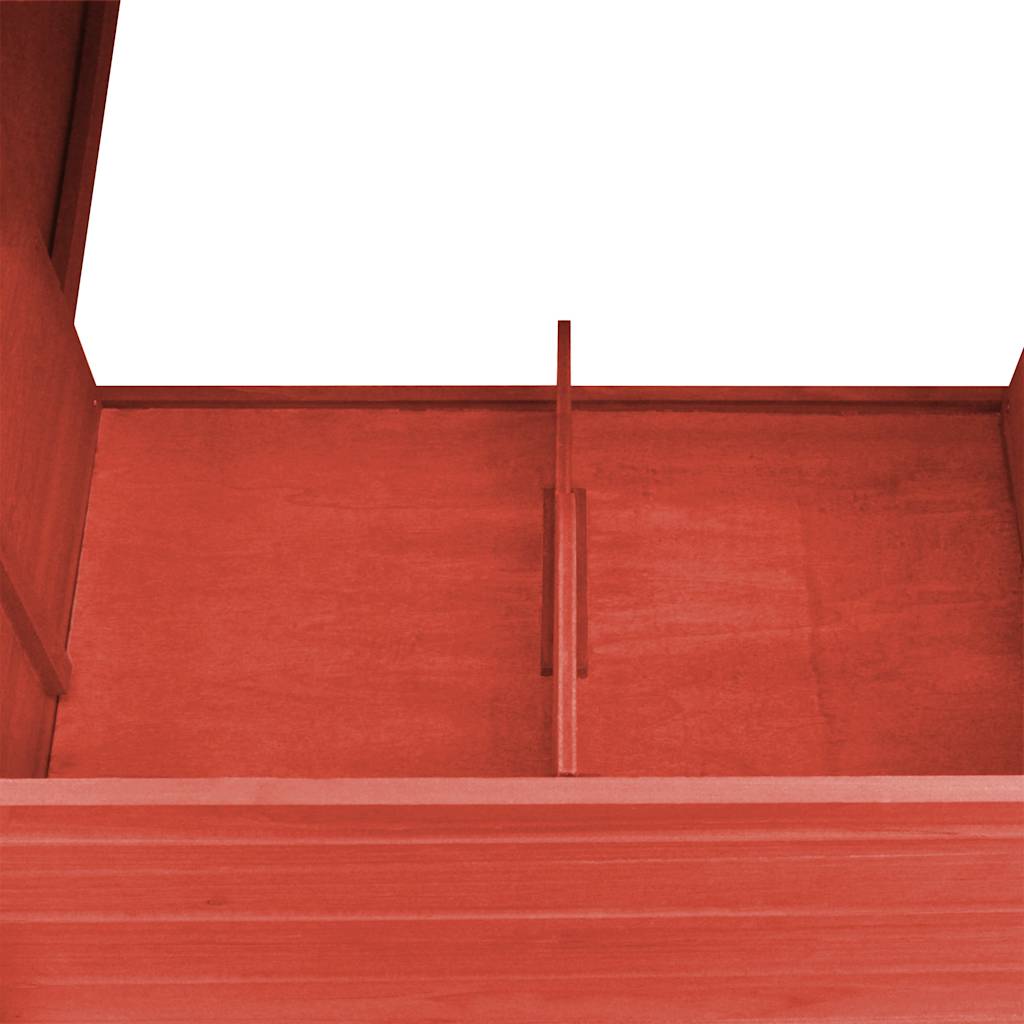 Pollaio all'Aperto con 1 Casetta di Cova in Legno Rosso 170848