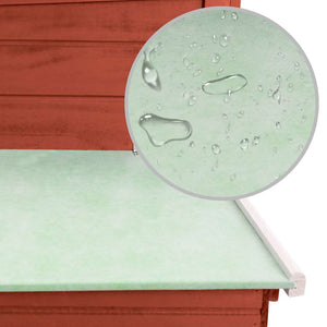 Pollaio all'Aperto con 1 Casetta di Cova in Legno Rosso 170848