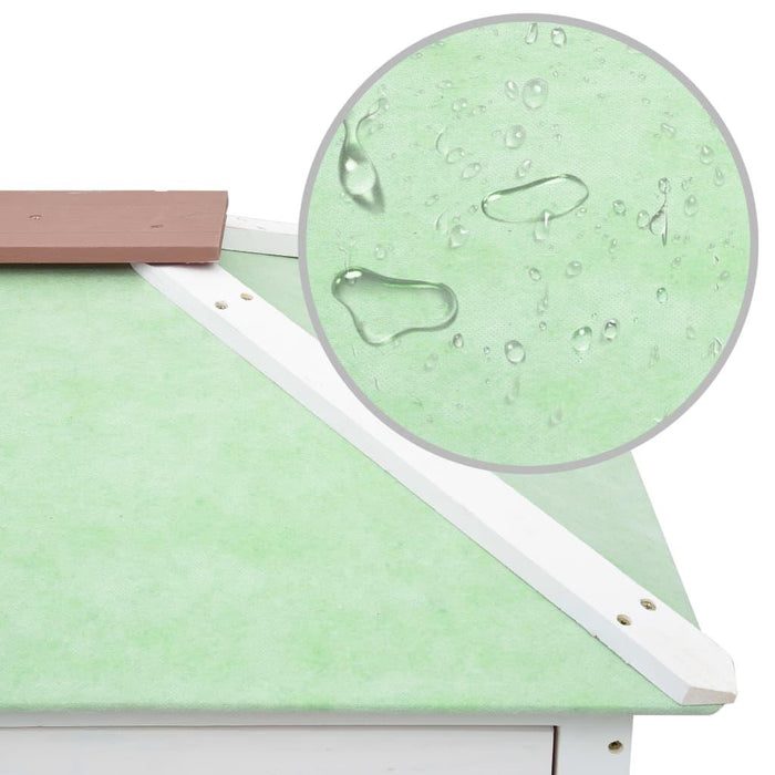 Gabbia doppia 130 x 68 x 105 cm per animali in legno marrone 02_0000573