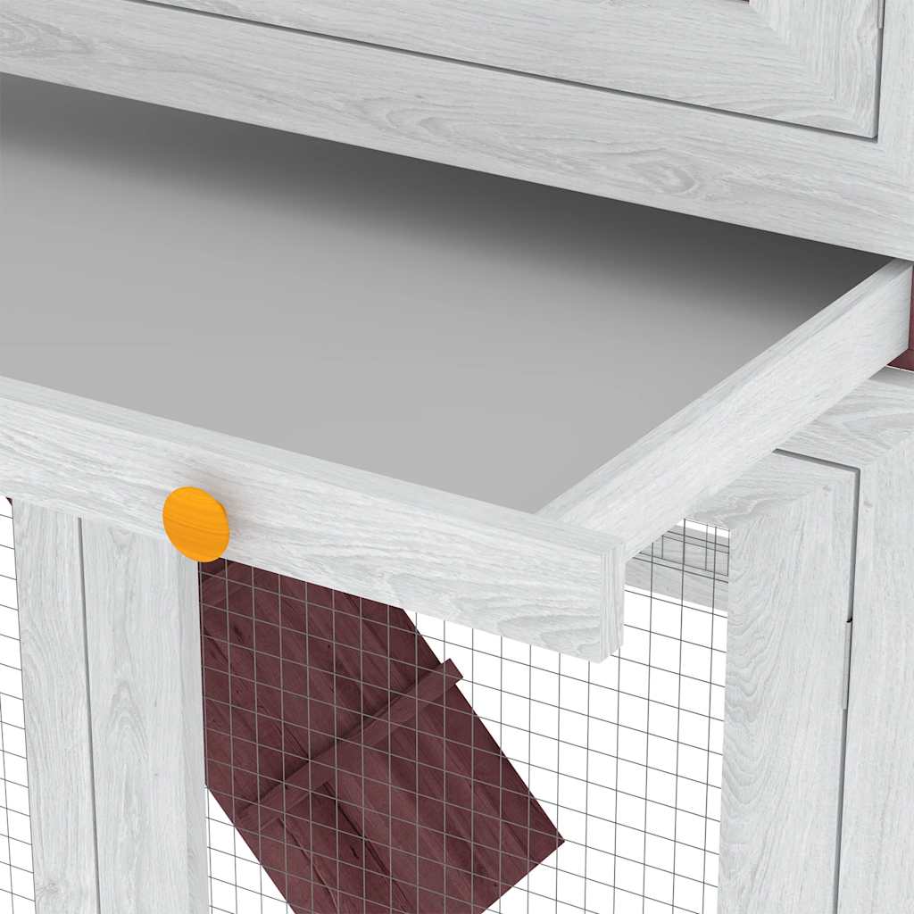 Conigliera a Due Piani Marrone in Legno 170850