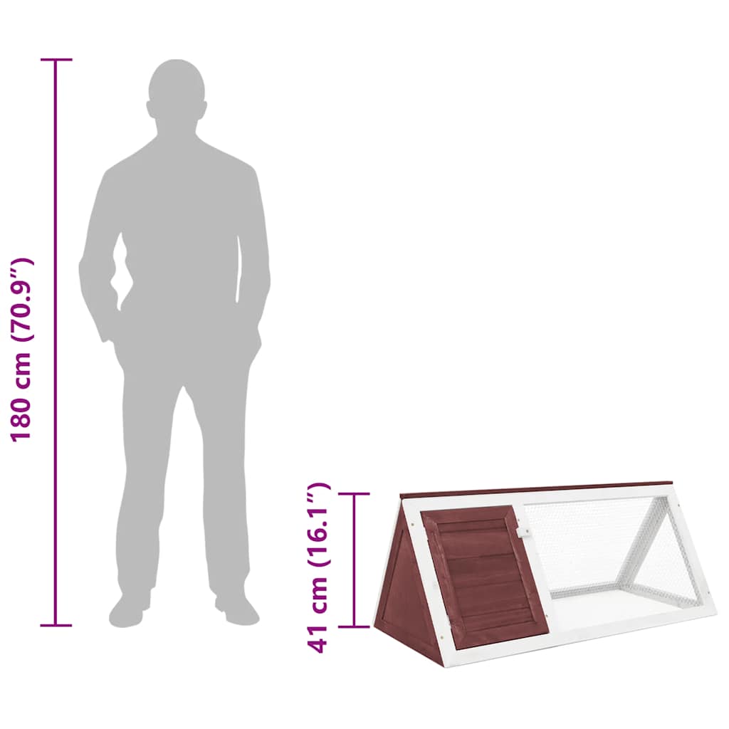 Conigliera in Legno Marrone 170853