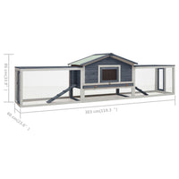 Gabbia gabbia 303 x 60 x 86 cm pino massiccio e abete grigio 02_0000599