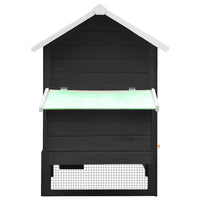 Pollaio Grigio 170x81x110 cm in Legno Massello di Pino e Abete 170861