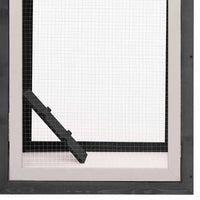 Pollaio Grigio 170x81x110 cm in Legno Massello di Pino e Abete 170861