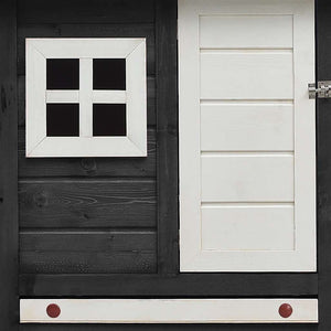 Pollaio Grigio 170x81x110 cm in Legno Massello di Pino e Abete 170861