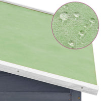 Pollaio con nido 191 x 67 x 117 cm legno massello di abete grigio e bianco 02_0001672