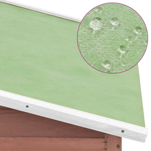 Pollaio con nido 191 x 67 x 117 cm legno massello di abete moka e bianco 02_0001674