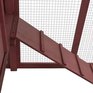 Pollaio con Casetta Nidificazione Mocha e Bianco in Legno Abete 170866