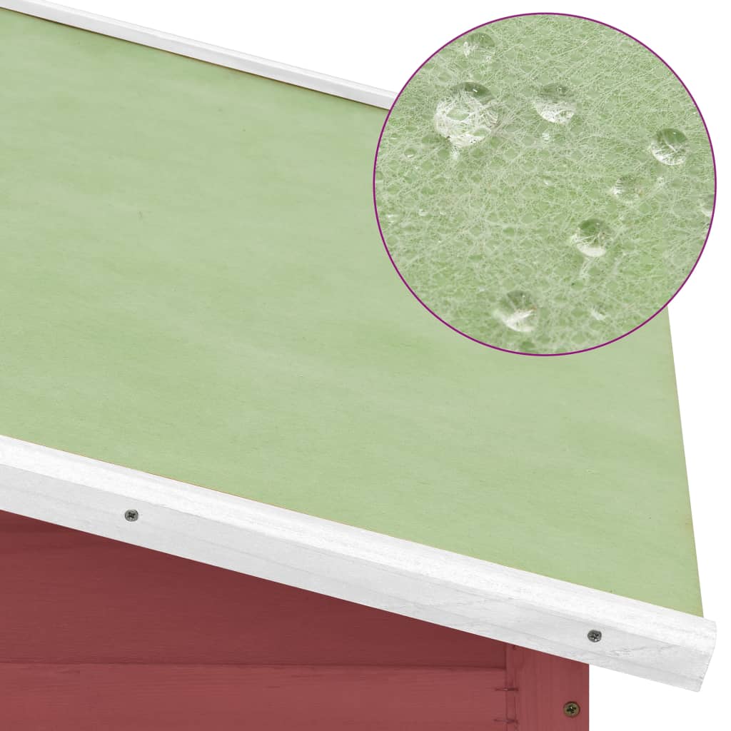 Pollaio con nido 191 x 67 x 117 cm legno massello di abete rosso e bianco 02_0001676