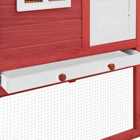 Pollaio con nido 191 x 67 x 117 cm legno massello di abete rosso e bianco 02_0001676
