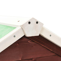 Credenza 140 x 63 x 120 cm in legno massello di abete moka e bianco 02_0000612