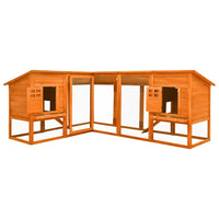 Conigliera per Esterni Marrone in Legno Massello Abete 170872