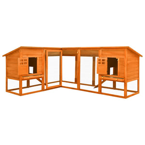 Conigliera per Esterni Marrone in Legno Massello Abete 170872