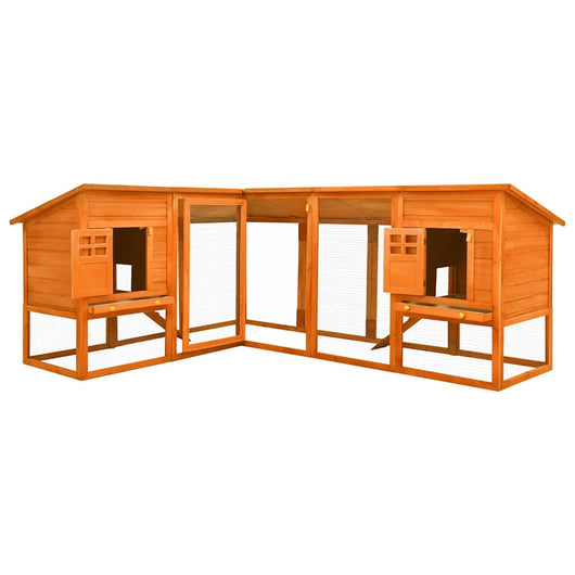 Conigliera per Esterni Marrone in Legno Massello Abete 170872