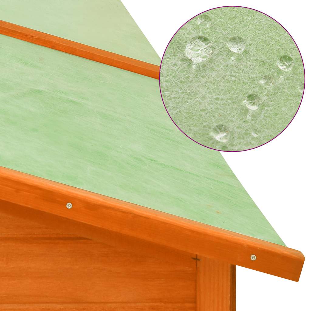 Conigliera per Esterni Marrone in Legno Massello Abete 170872