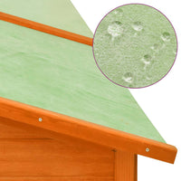 Conigliera per Esterni Marrone in Legno Massello Abete 170872