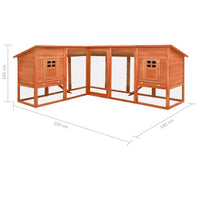 Conigliera per Esterni Marrone in Legno Massello Abete 170872