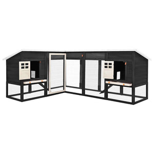 Conigliera per Esterni Grigia e Bianca in Legno di Abete 170873