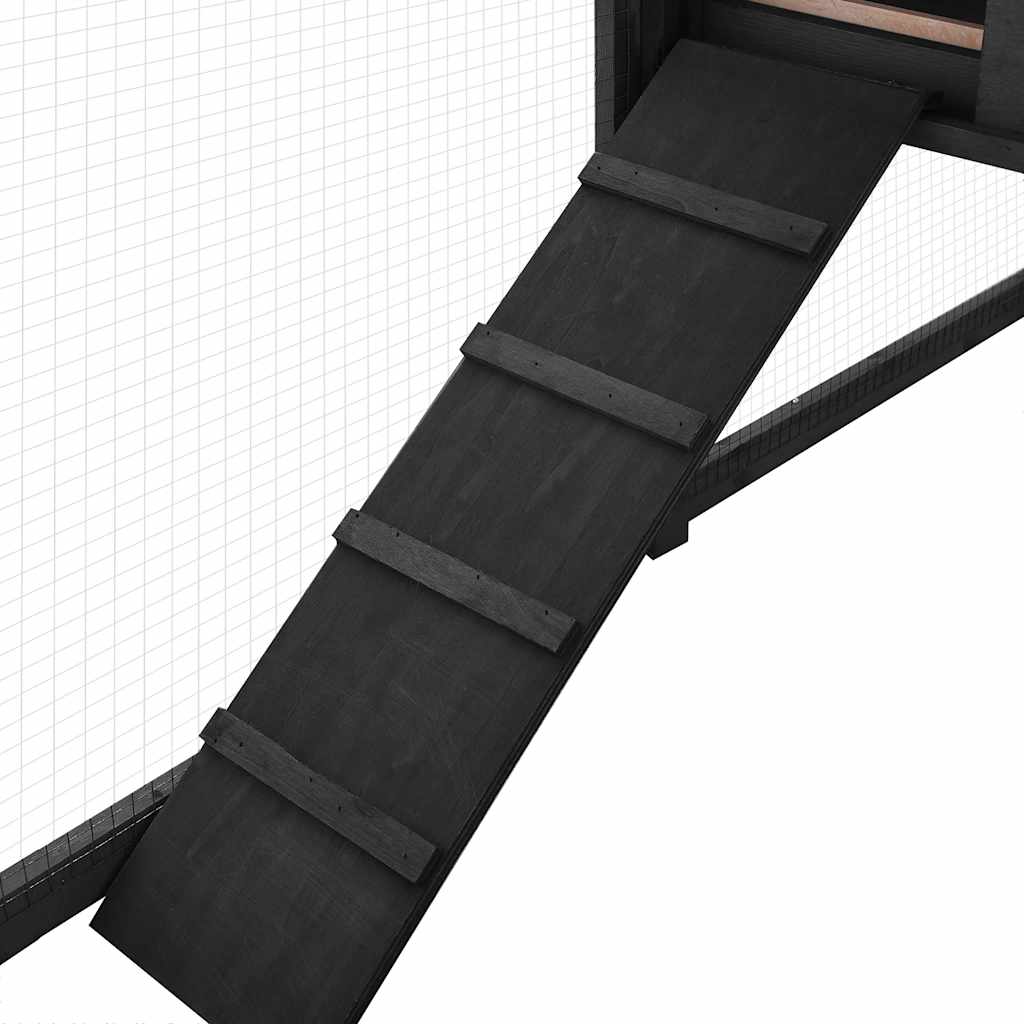 Conigliera per Esterni Grigia e Bianca in Legno di Abete 170873