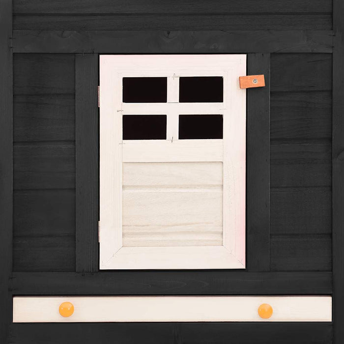 Conigliera per Esterni Grigia e Bianca in Legno di Abete 170873