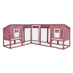 Conigliera per Esterni Grande Mocca e Bianca in Legno di Abete cod mxl 47639