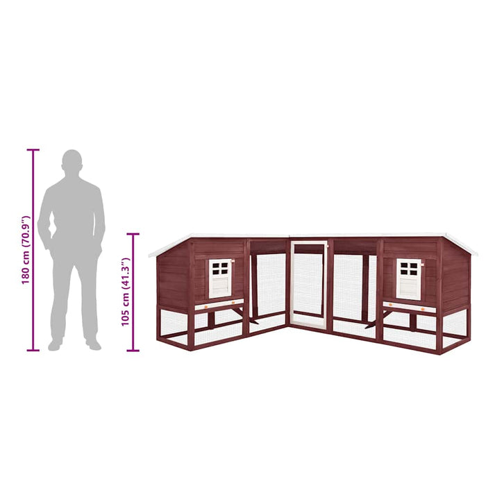 Conigliera per Esterni Grande Moca e Bianca in Legno di Abete 170874