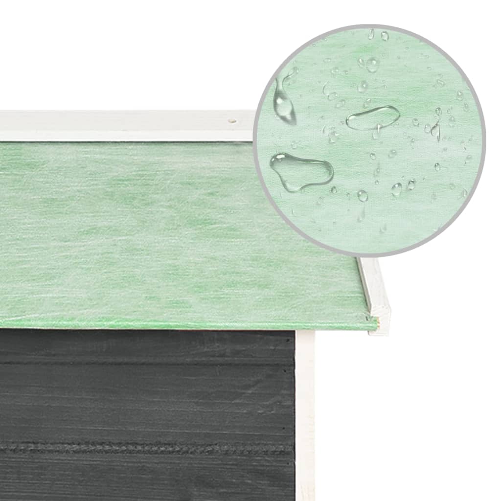 Casetta per Tosaerba Robotizzato 72x87x50cm Grigia Bianca Abete 170879