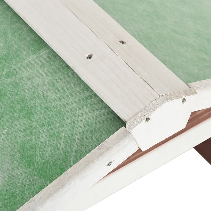 Casetta per Tosaerba Robotizzato 72x87x50 cm Mocca Bianca Abete 170880