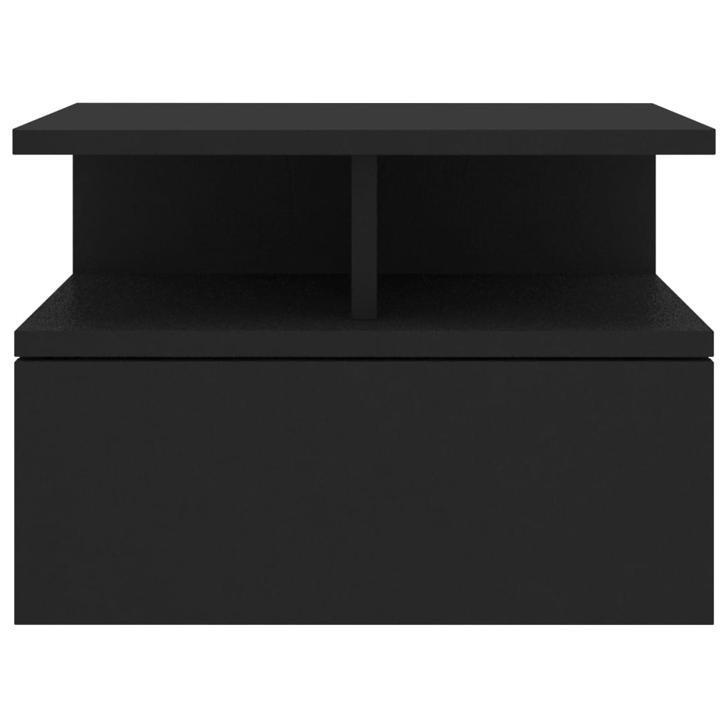 Comodini Pensili 2 pz Nero 40x31x27 cm in Truciolato cod mxl 54434