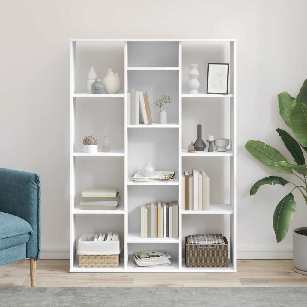 Libreria/Divisorio Bianco 100x24x140 cm in Legno Multistrato cod mxl 55456