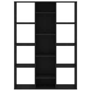 Libreria/Divisorio Nero 100x24x140 cm in Legno Multistrato 800442