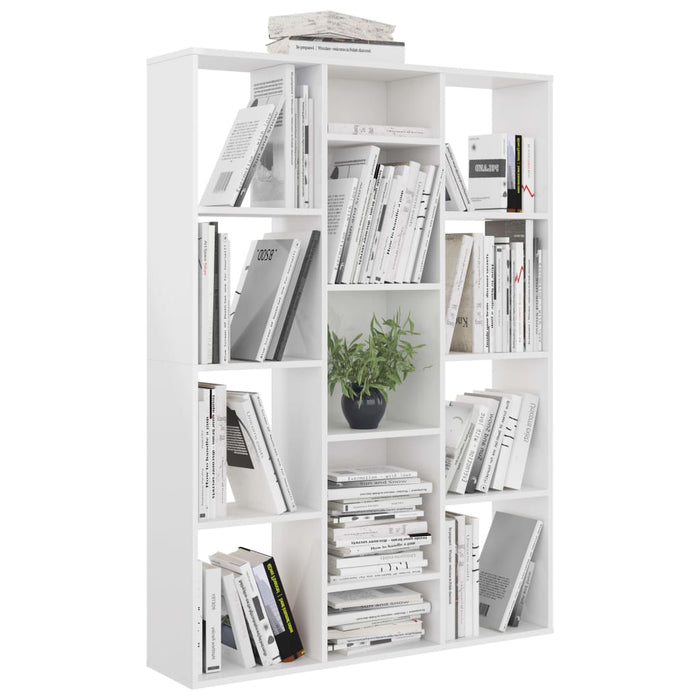 Libreria/Divisorio Bianco Lucido 100x24x140 cm in Multistrato 800447