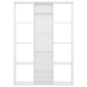 Libreria/Divisorio Bianco Lucido 100x24x140 cm in Multistrato 800447