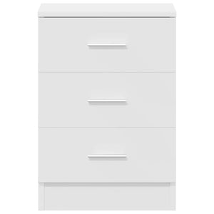 Comodino Bianco 38x35x56 cm in Legno Ingegnerizzato 800450