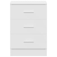 Comodino-Tavolino da notte Bianco 38x35x56 cm in Legno Ingegnerizzato