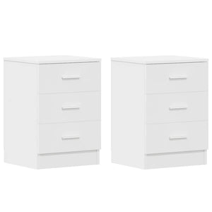 Comodini 2 pz Bianco 38x35x56 cm in Legno Ingegnerizzato cod mxl 51891