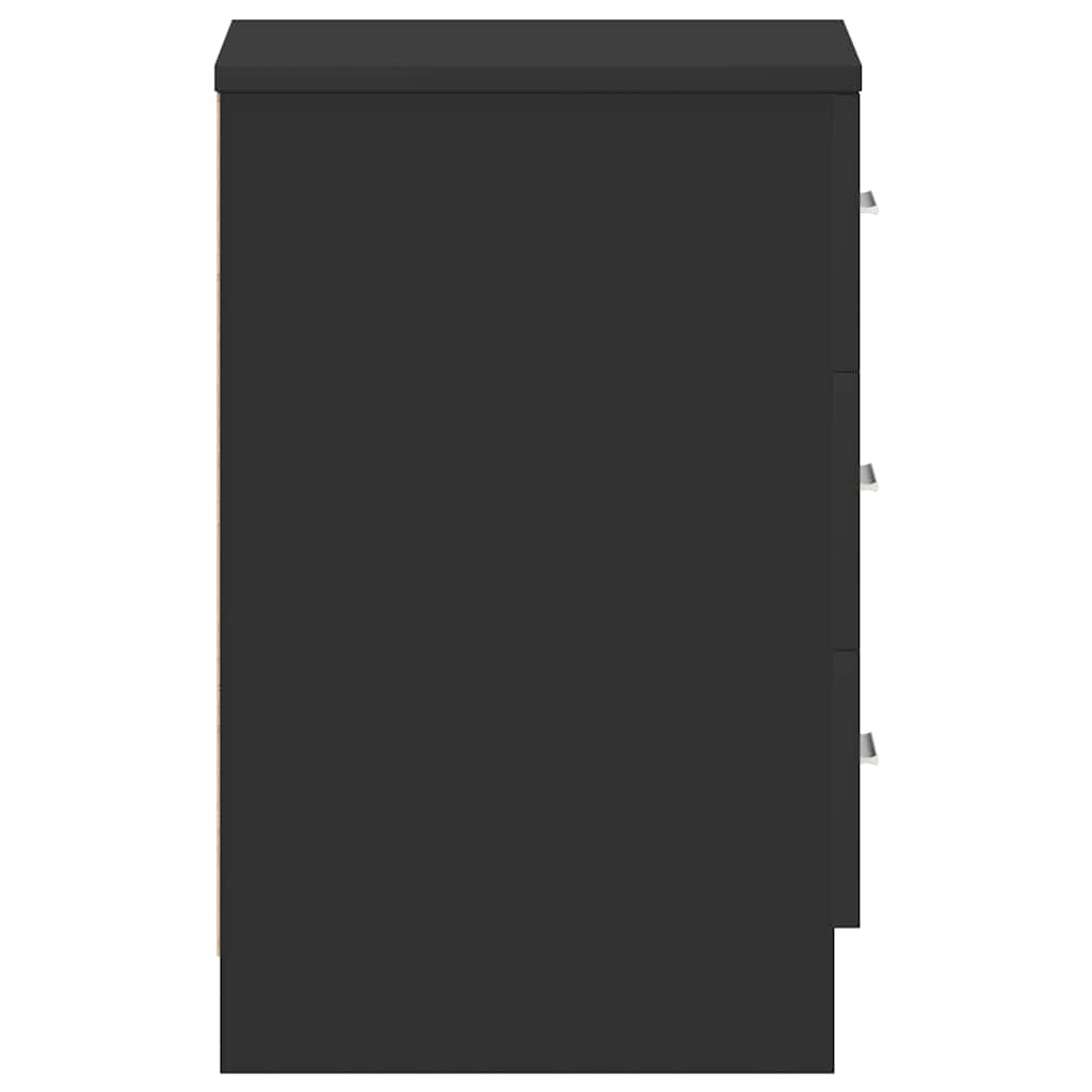 Comodini 2 pz Neri 38x35x56 cm in Legno Ingegnerizzato 800453