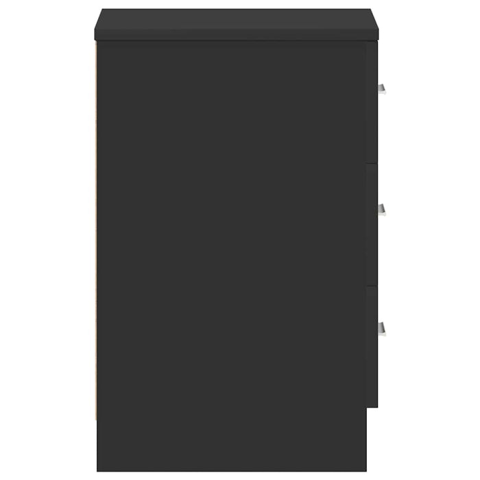 Comodini 2 pz Neri 38x35x56 cm in Legno Ingegnerizzato 800453