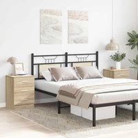 Comodini 2 pz-Set di 2 Tavolino da notte Rovere Sonoma 38x35x56 cm in Legno Multistrato