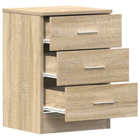 Comodini 2 pz-Set di 2 Tavolino da notte Rovere Sonoma 38x35x56 cm in Legno Multistrato