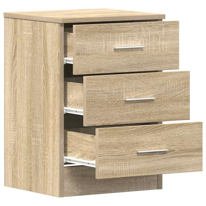 Comodini 2 pz-Set di 2 Tavolino da notte Rovere Sonoma 38x35x56 cm in Legno Multistrato